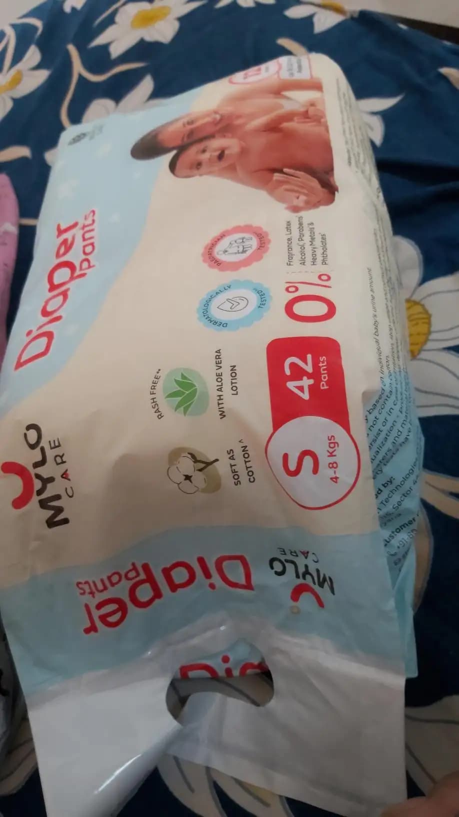 Mylo Baby Diaper Pants Medium (M) Size 7-12 kgs (38 count) - Pack of 1