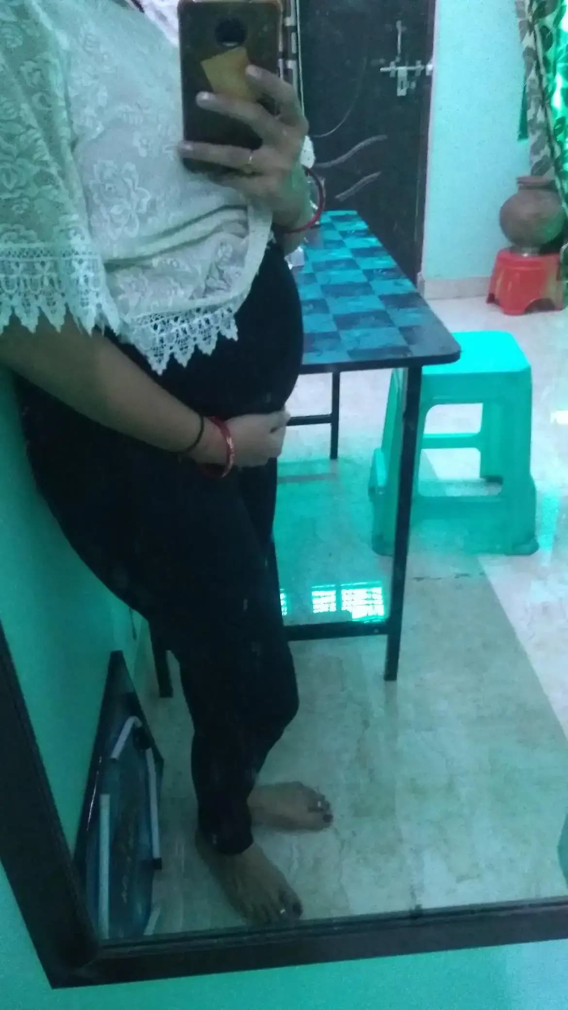 Stretchable Maternity Leggings for Women | Comfortable, Soft & Gentle on the Skin | Ideal for Pre & Post Delivery - Black - L