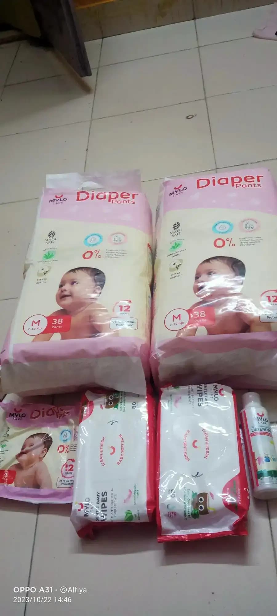 Monthly Diapering Super Saver Combo - Baby Diaper Pants Small (S) - (84 count) + Baby Wipes (Pack of 2)