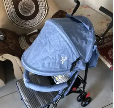 Buddy Ultra-Light Baby Stroller for 0-3 Year | Baby Pram for Toddlers & Kids | 3 Point Safety Harness | 360° Front Wheel Swivel| Umbrella Fold - Blue
