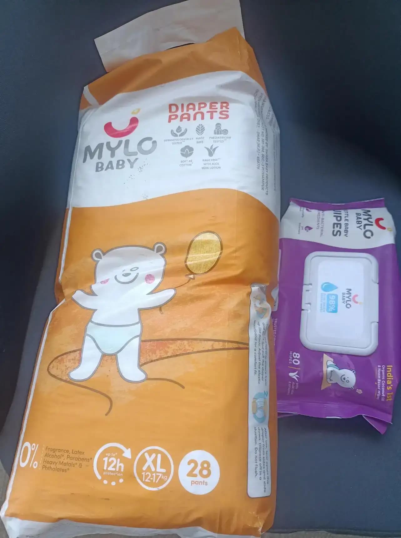 Monthly Diapering Super Saver Combo - Baby Diaper Pants Small (S) - (84 count) + Baby Wipes (Pack of 2)
