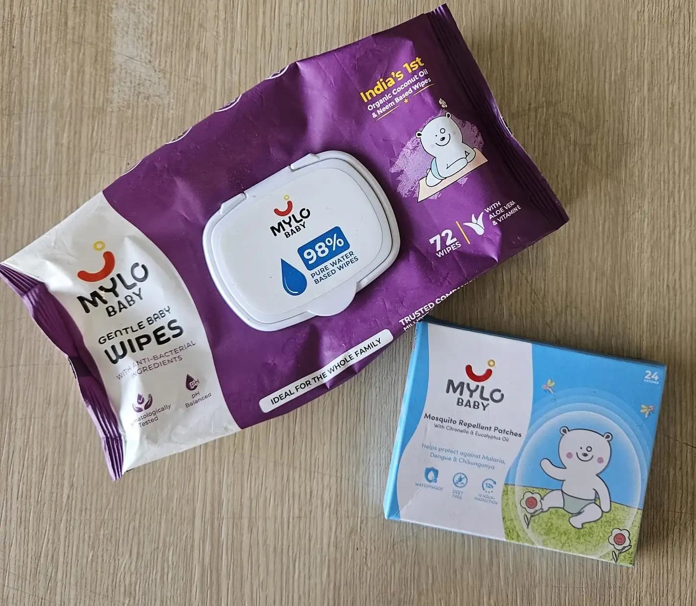 Gentle Baby Wipes With Lid  (Pack of 2)  + Mosquito Patches (Pack of 24)