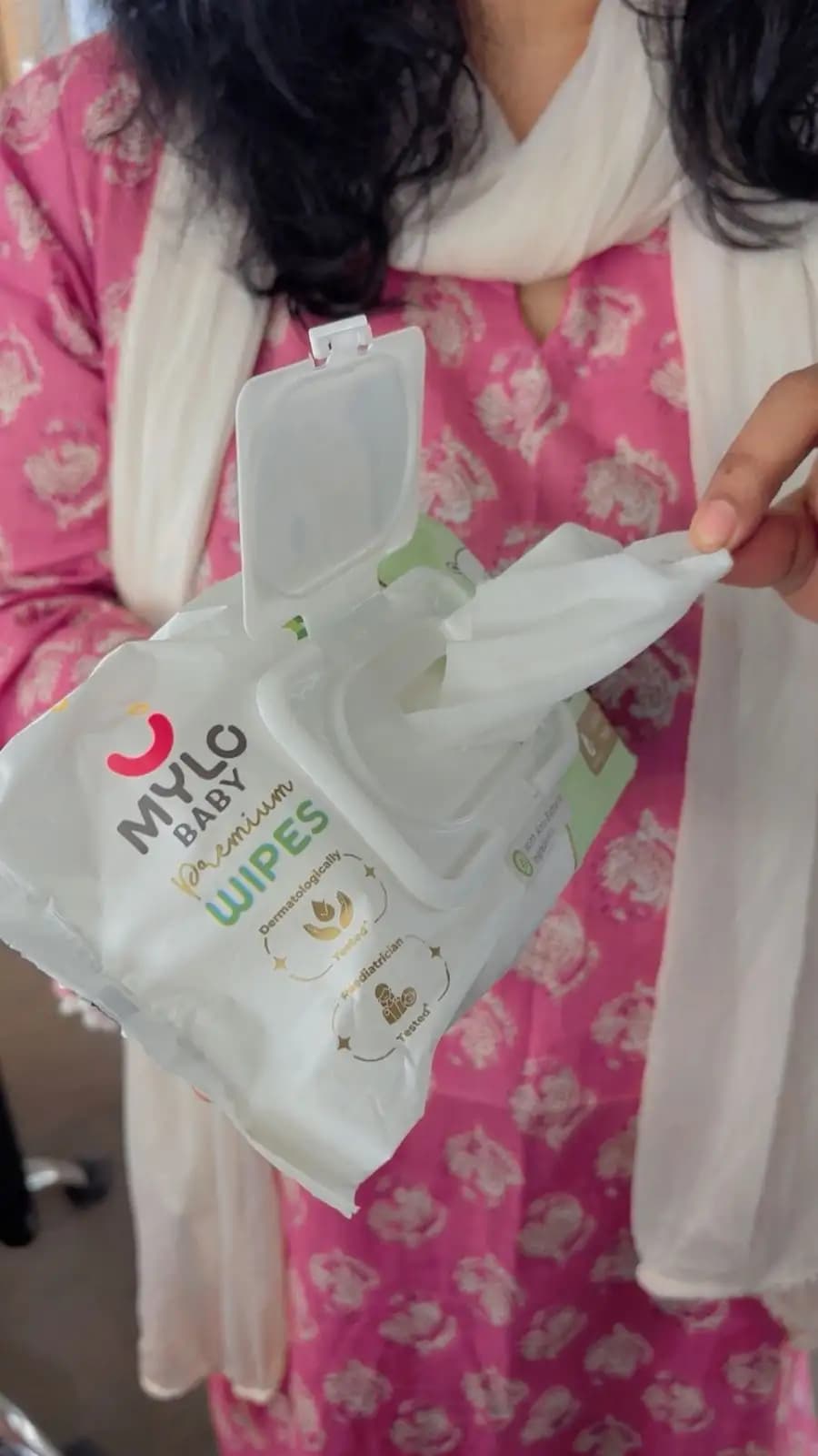Mylo Baby 100% Plant-based Premium Wipes with 99.5% Pure Water & Calendula Extract - Pack of 2