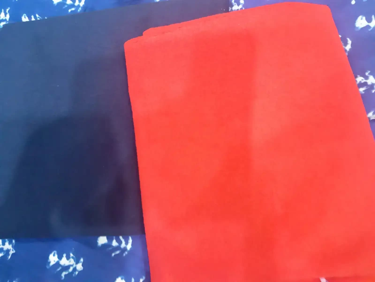 Waterproof Extra Absorbent Baby Dry Sheet & Bed Protector | Guards Against Spills, Stains & Nappy Leaks | Foldable & Portable - (M) (Blue & Red) - Pack of 2