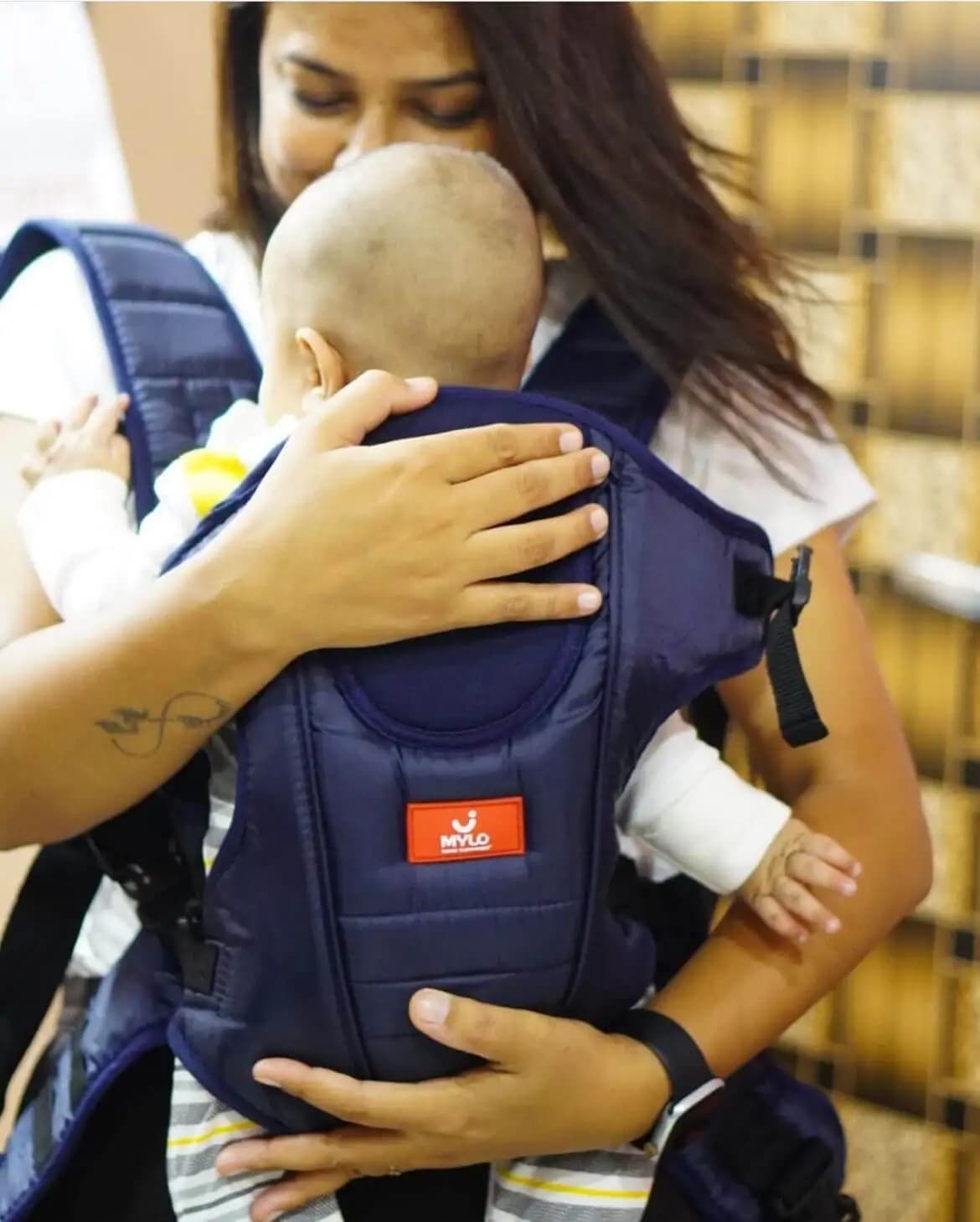 Riviera Premium Baby Carrier Bag for 0 to 3 Year Baby with 6 Comfortable Carrying Positions | Premium Fabric | Wider Waist Belt | Ergonomic Hip Seat - Grey
