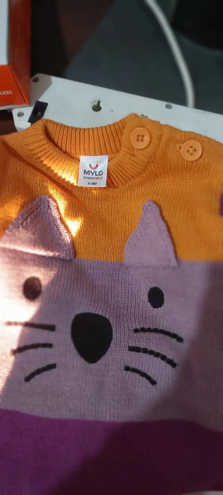 Baby Winter Wear Full Sleeves Romper/All-in-1 Suit in Heavy Gauge 100% Cotton– Purple & Lavender Naughty Lion (12 - 18 M)
