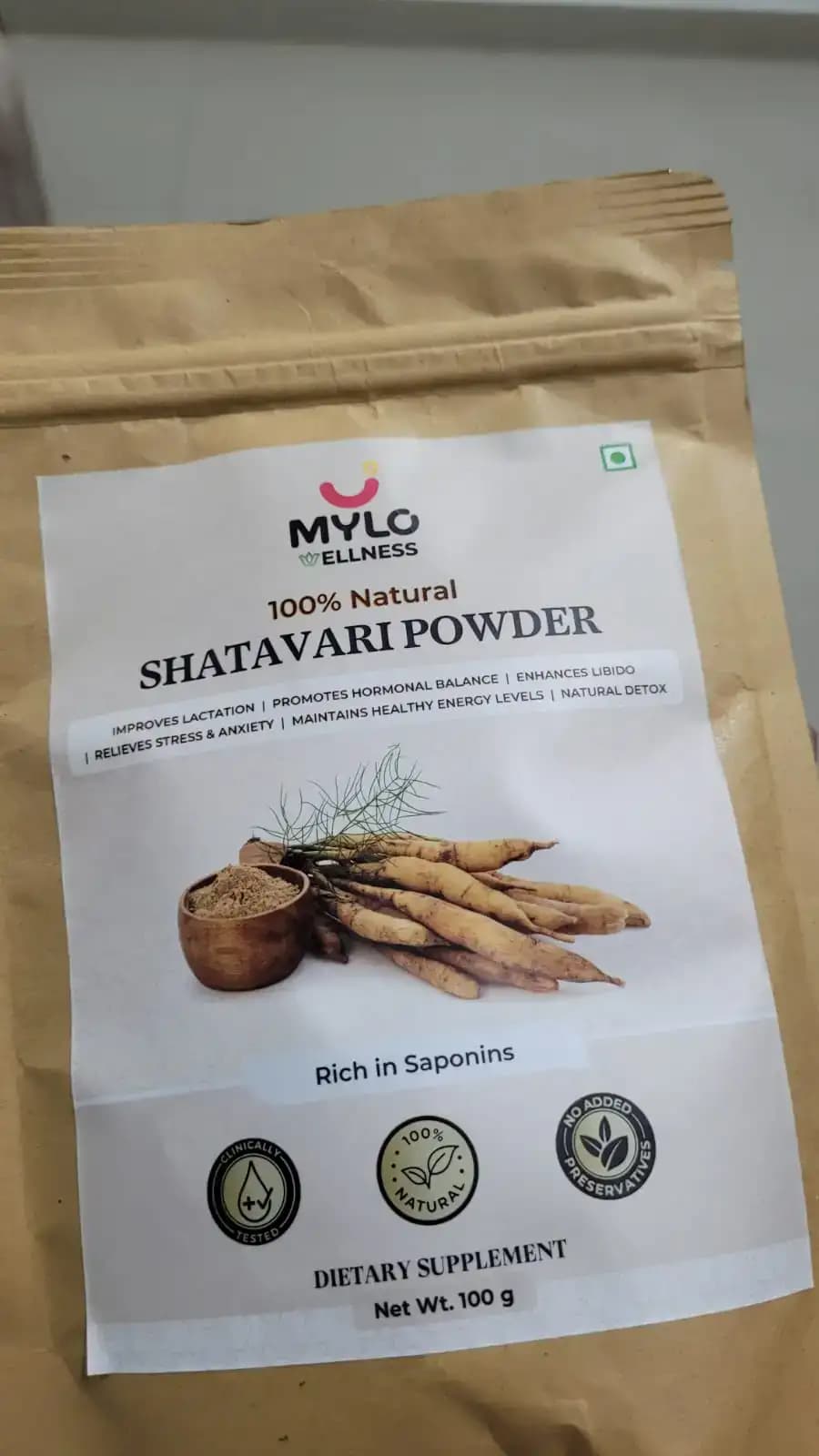 Shatavari Powder for Women | Improves Lactation | Promotes Hormonal Balance | Relieves Stress & Anxiety | Clinically Tested - 100 gm