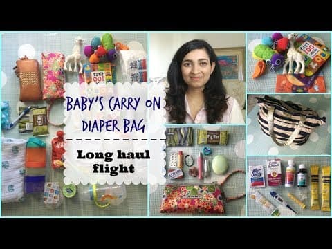 What's in baby's Diaper bag for a long flight