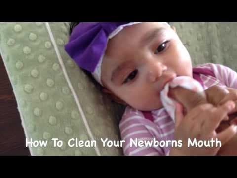 Tips to clean newborn's mouth
