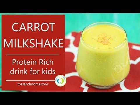 Carrot Milkshake for Toddlers