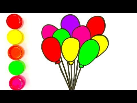 Colorful Balloon Drawing