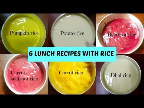 6 Lunch Recipes For Babies | How To Make Baby Food With Rice | Lunch Ideas For Baby