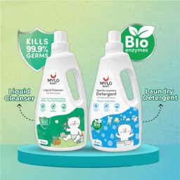 Baby-Safe Liquid Detergent & Liquid Cleanser | Pack of 1 each | Kills 99.9% Germs