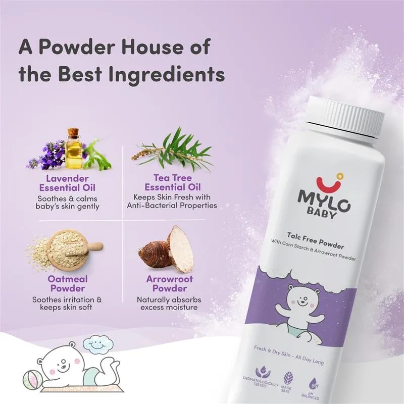 Baby Powder for Kids | Talc Free Powder |Made Safe Australia Certified | Absorbs Extra Oil | Relieves Itchiness | Softens Skin | Safe for all skin types - 400 gm