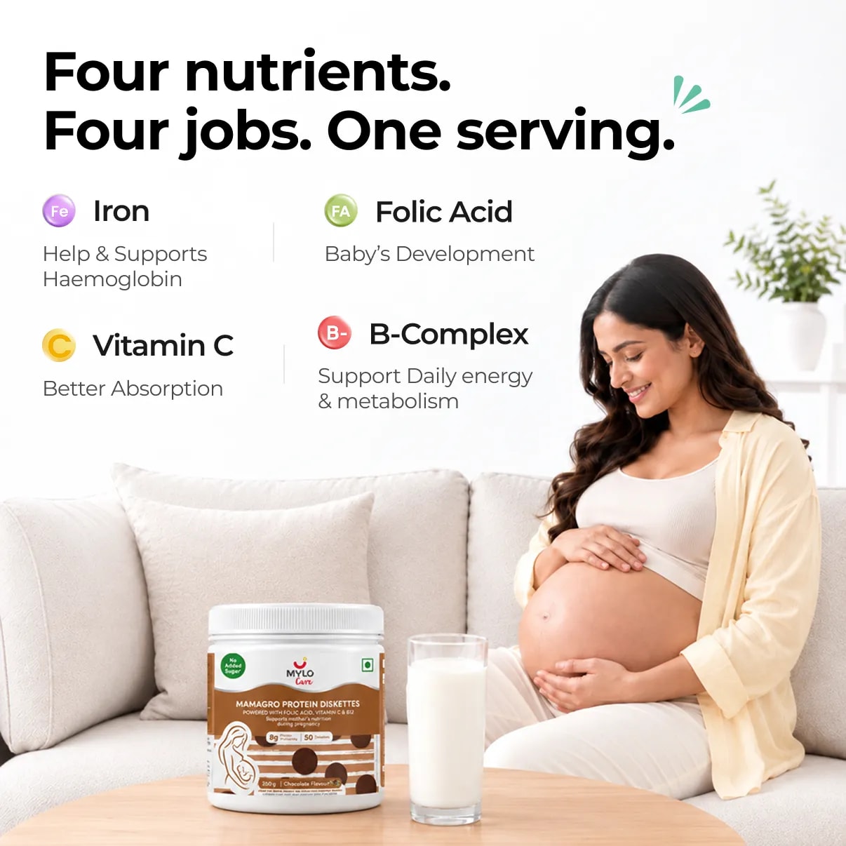 MamaGro™ Protein Diskettes - 750gm (50 Vanilla + 50 Jeera + 50 Chocolate Diskettes)
