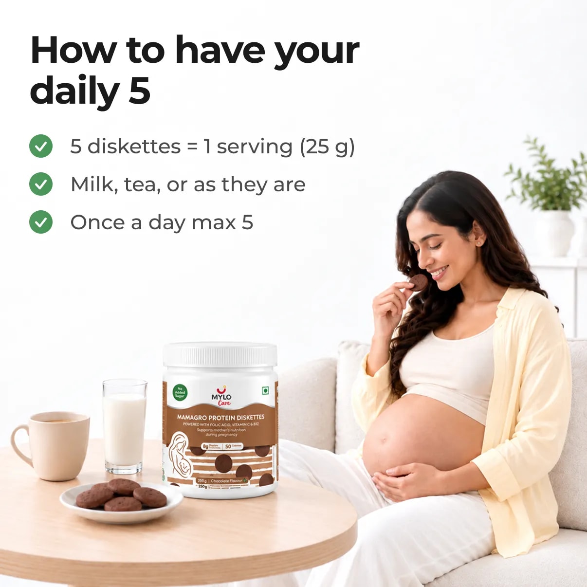MamaGro™ Protein Diskettes - 500gm (50 Vanilla + 50 Jeera Diskettes)