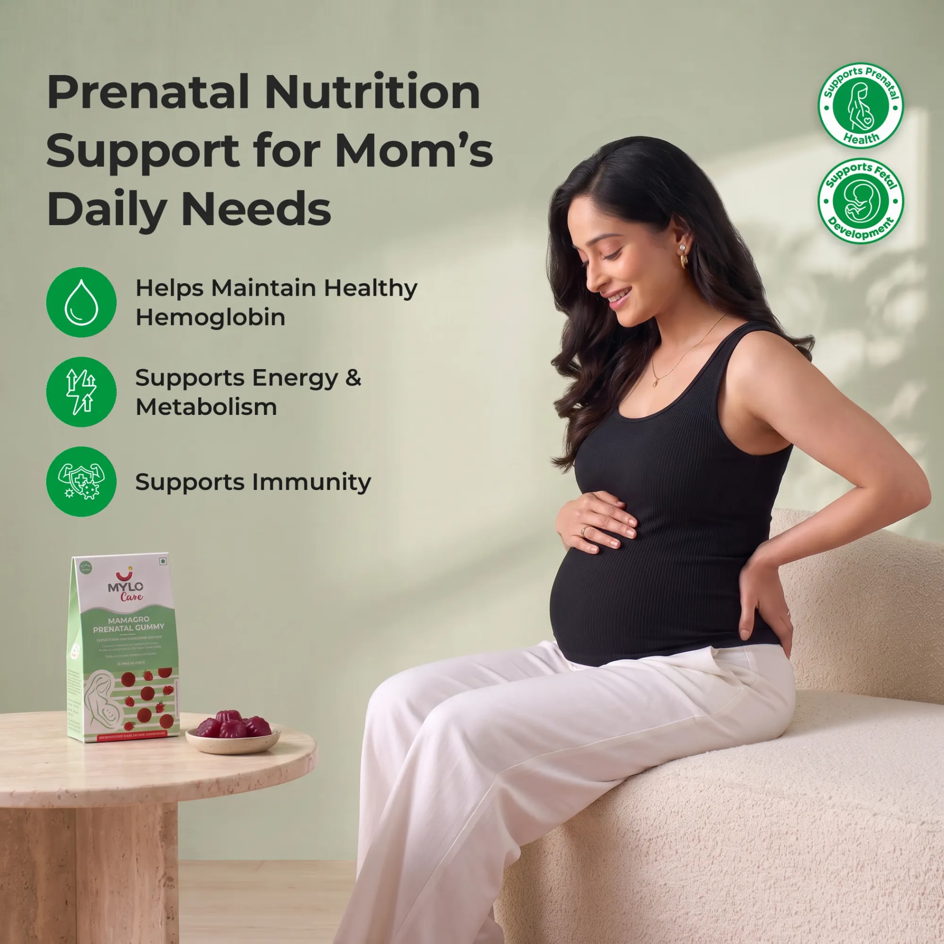 Mylo Care MamaGro Prenatal Gummy - Strawberry Flavour (30 Gummies)