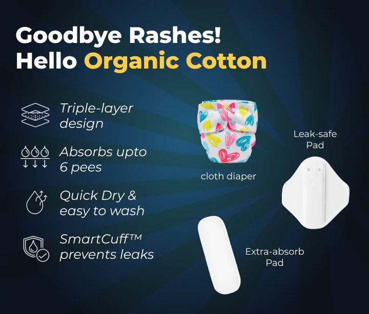 Mylo Baby Organic Cotton Cloth Diaper