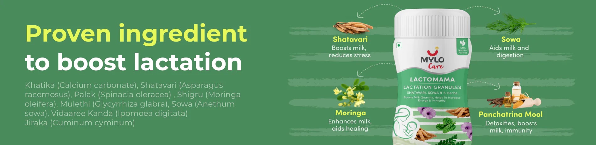 ingredients used in Lactomama™ Lactation Granules
