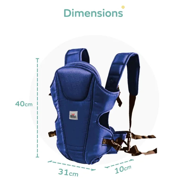 Baby Carrier Bag for 6 to 15 Months | 3 Carrying Positions | Adjustable & Durable Shoulder Straps | Soft Cushioning Near Headrest | Royal Blue