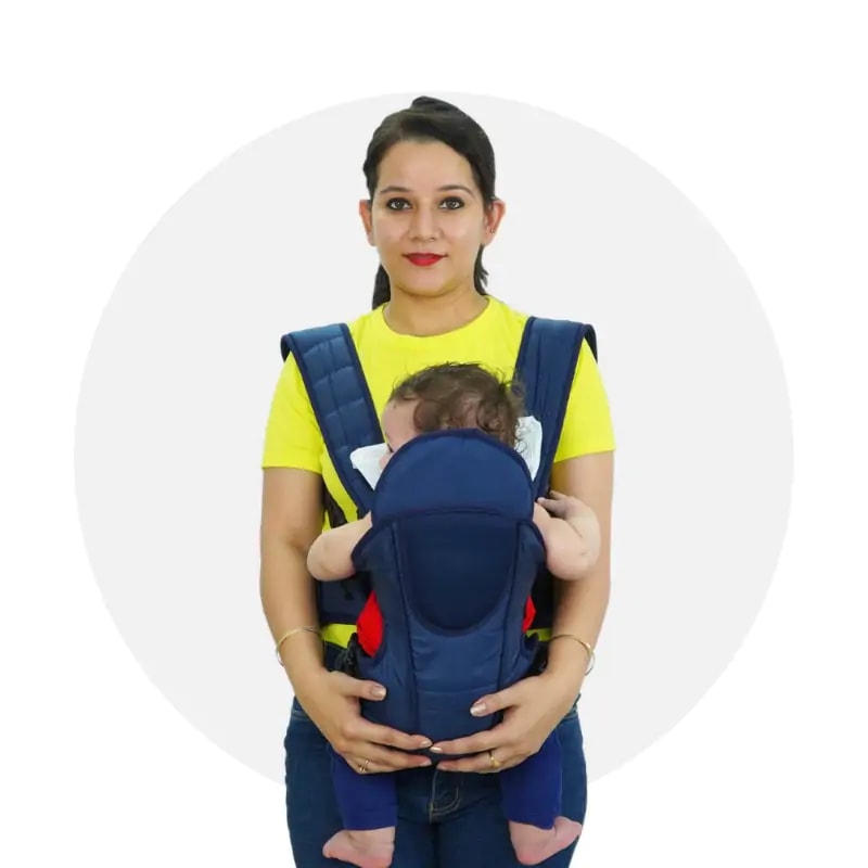 Baby Carrier Bag for 6 to 15 Months | 3 Carrying Positions | Adjustable & Durable Shoulder Straps | Soft Cushioning Near Headrest | Royal Blue