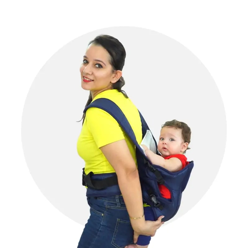 Baby Carrier Bag for 6 to 15 Months | 3 Carrying Positions | Adjustable & Durable Shoulder Straps | Soft Cushioning Near Headrest | Royal Blue