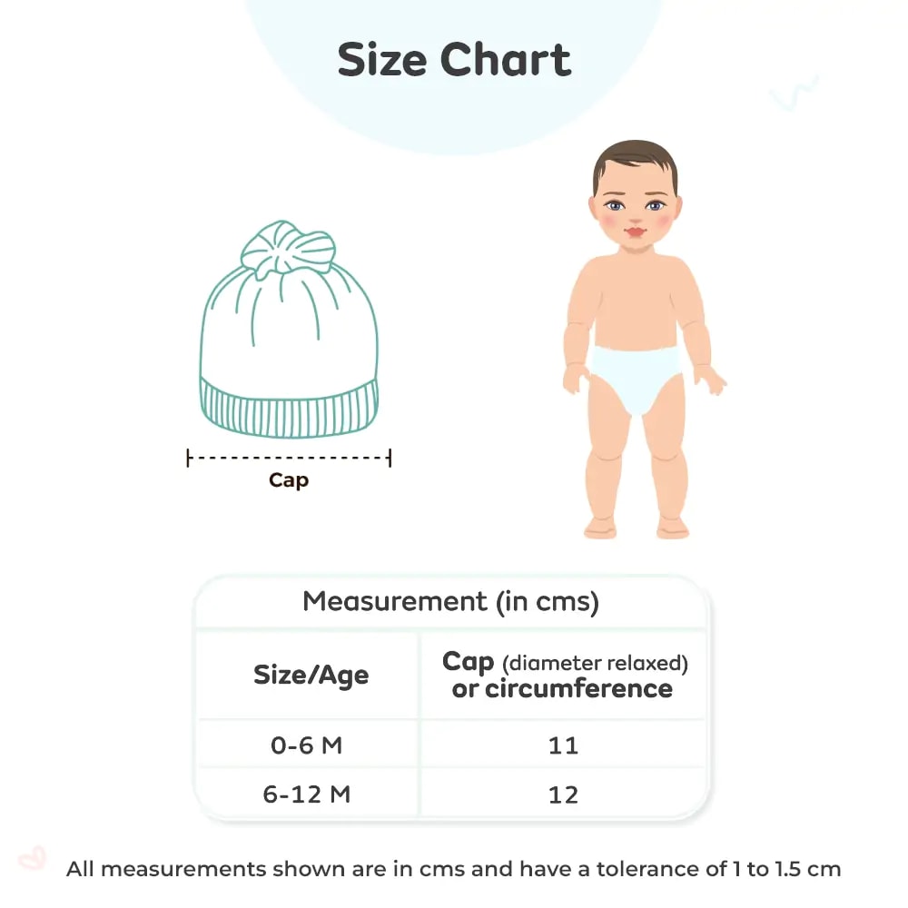 Baby Warm Winter Cap/Beanie with Pom-Pom in 100% Cotton – Red & Pink Beanie (0-6M) 