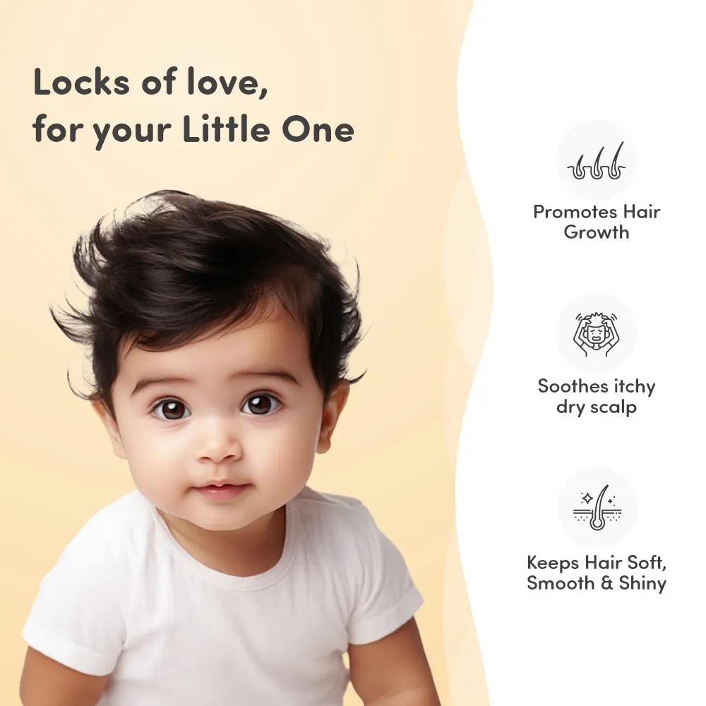 Baby Hair Oil 100 ml | Dermatologically Tested | Made Safe Australia Certified | Promotes Hair Growth | Strengthens Hair | Safe Hair Oil for Baby