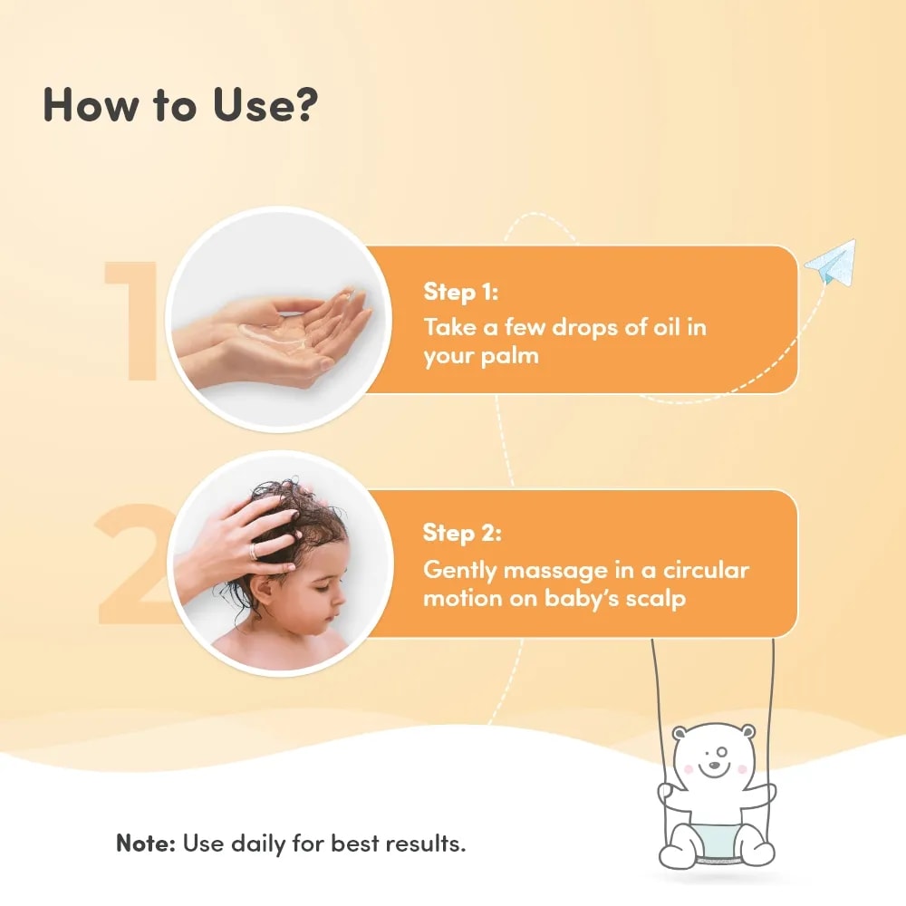 Baby Hair Oil 100 ml | Dermatologically Tested | Made Safe Australia Certified | Promotes Hair Growth | Strengthens Hair | Safe Hair Oil for Baby