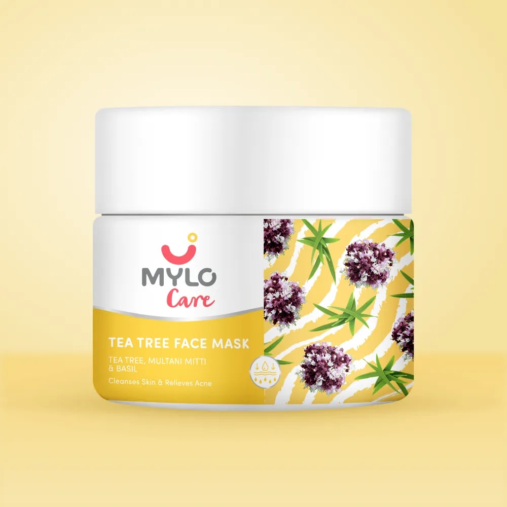 Tea Tree Face Mask with Australian Tea Tree, Multani Mitti & Basil - 100 gm