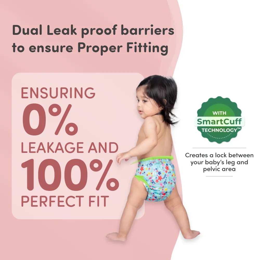Adjustable & Reusable Cloth Diaper - Floral Spring & Jungle - Pack of 2