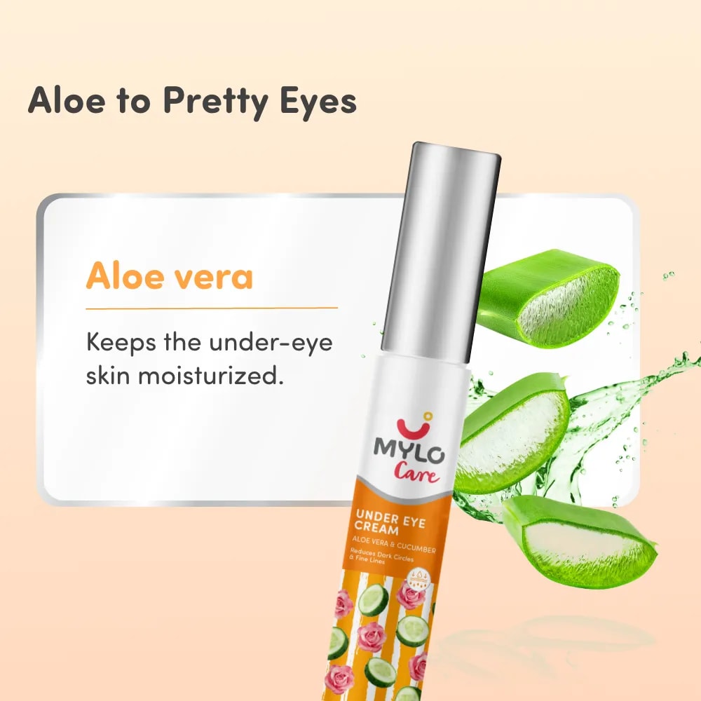 Under Eye Cream for Dark Circles - Hydrates Under Eye Skin | Relieves Puffiness & Tightens Skin | Non-Sticky | Made with Natural Ingredients - 15gm