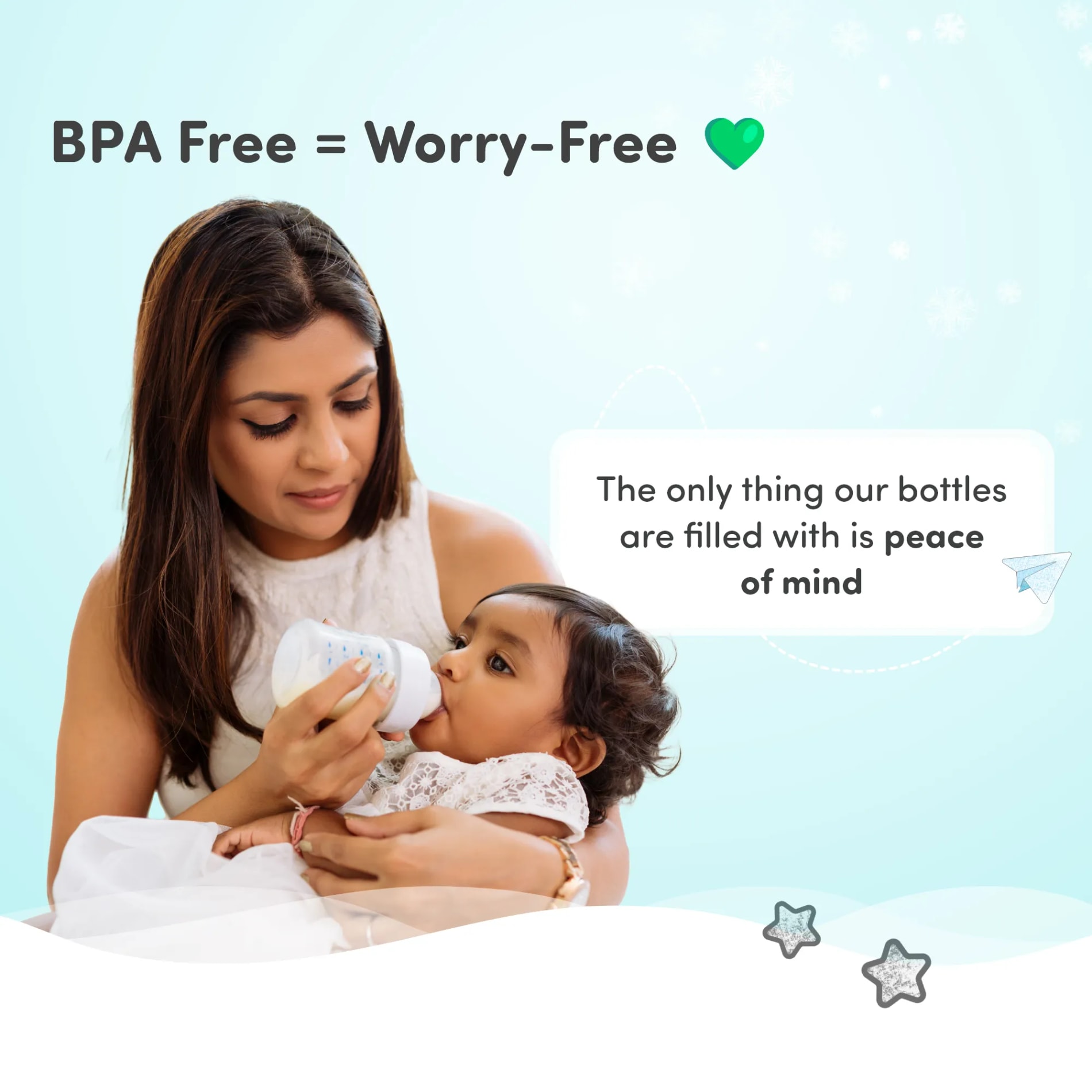 2-in-1 Baby Feeding Bottle | BPA Free with Anti-Colic Nipple & Spoon | Feels Natural Baby Bottle | Easy Flow Neck Design - Elephant 250ml