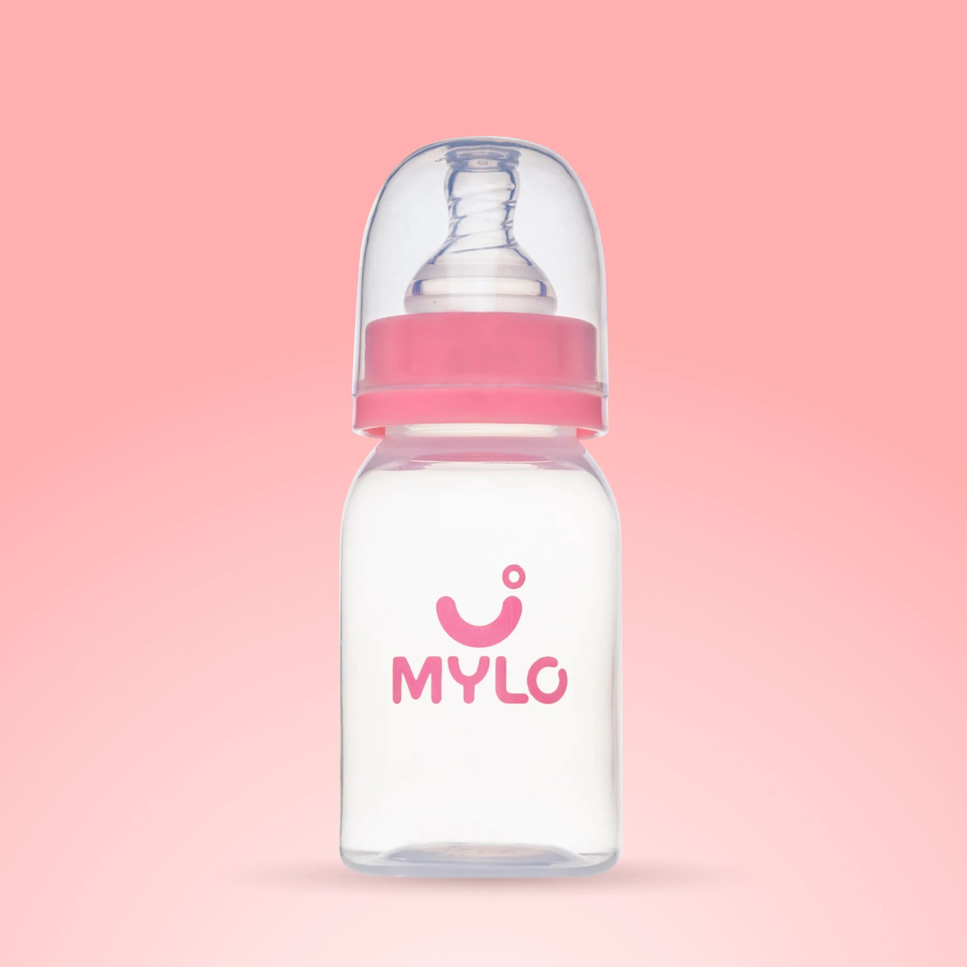 2-in-1 Baby Feeding Sipper Bottle (Pink) - 125 ml