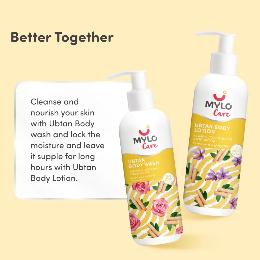 Ubtan Combo - | Removes Dead Skin Cells | Fights Acne Brightens Skin | (Ubtan body wash  275ml+ Ubtan Body Lotion 275ml)