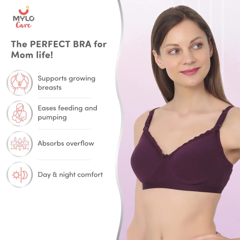 Maternity Bra Light Padded Plum 40B