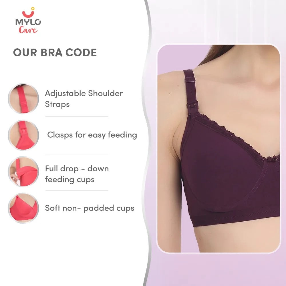 Maternity Bra Light Padded Plum 40B