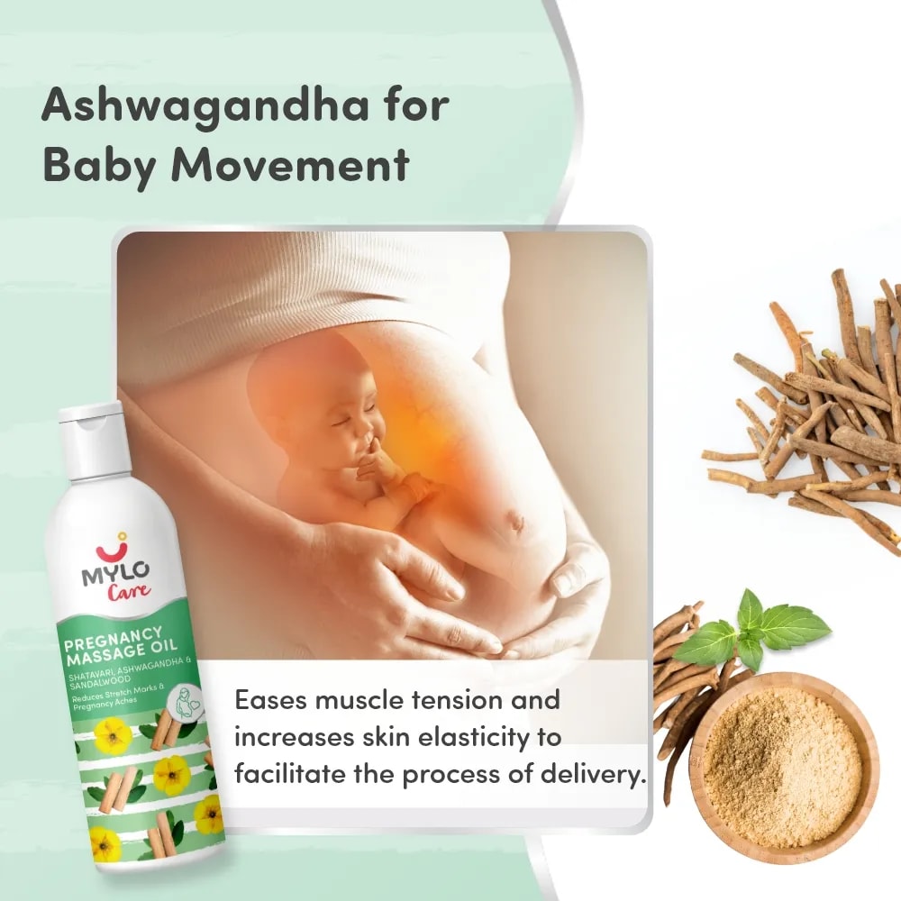 Ayurvedic Pregnancy Massage Oil | Relieves Pregnancy Pain & Ichiness | Heals Stretch Marks | Firms Up Body Post Pregnancy | Made with Dhanwantram Recipe (200 ml)