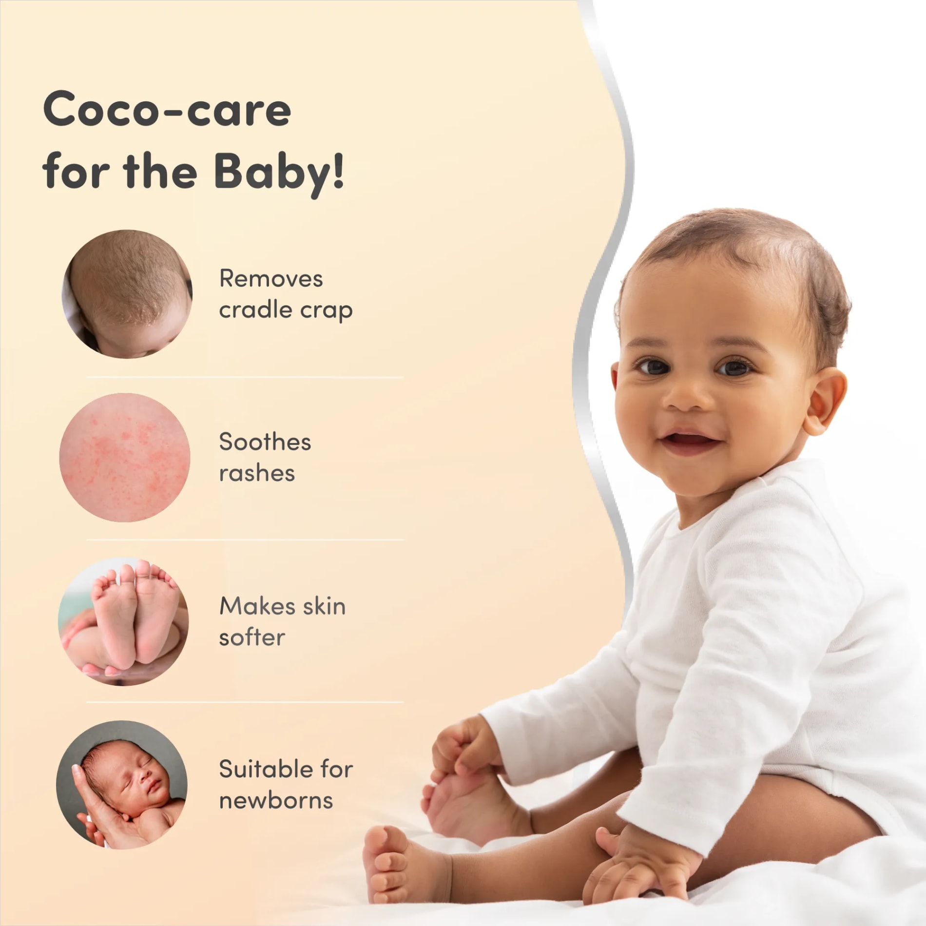 Cold Pressed Extra Virgin Coconut Oil for Skin & Hair - Nourishes Skin Deeply | Reduces Dandruff | Strengthens Hair | Soothes Baby's Rashes - 200 ml