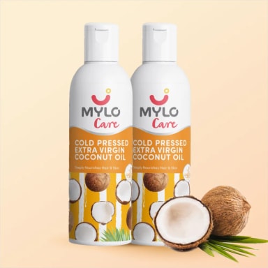 Cold Pressed Extra Virgin Coconut Oil for Skin & Hair - Nourishes Skin Deeply | Reduces Dandruff & Strengthens Hair | Soothes Baby's Rashes - 200 ml (Pack of 2)