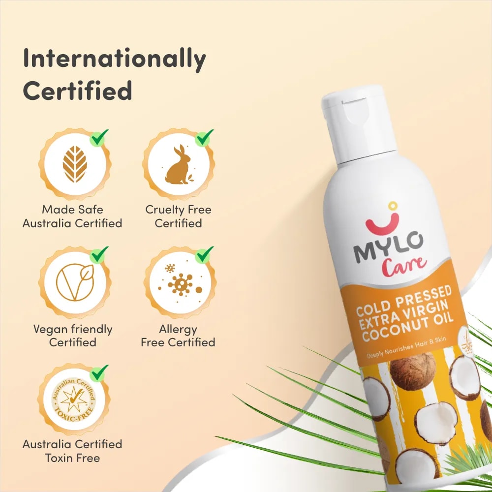 Cold Pressed Extra Virgin Coconut Oil for Skin & Hair - Nourishes Skin Deeply | Reduces Dandruff & Strengthens Hair | Soothes Baby's Rashes - 200 ml (Pack of 2)