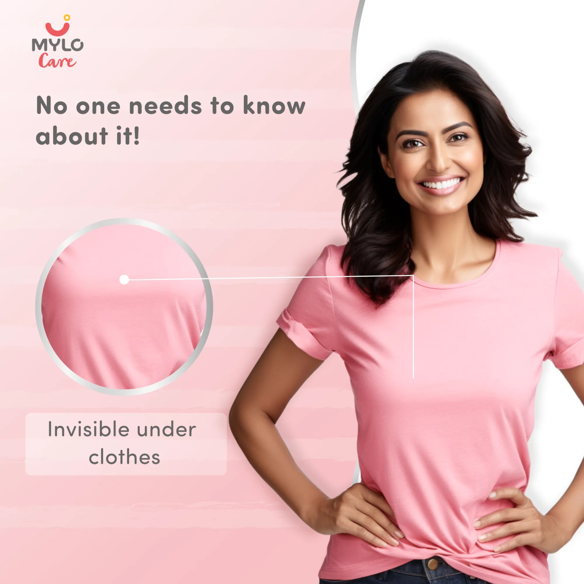 Reusable & Washable Breast Pads | Nursing Pads with Free Laundry Pouch | Leak-Proof | Comfort-Fit & Lightweight | Baby Pink 1 Pair