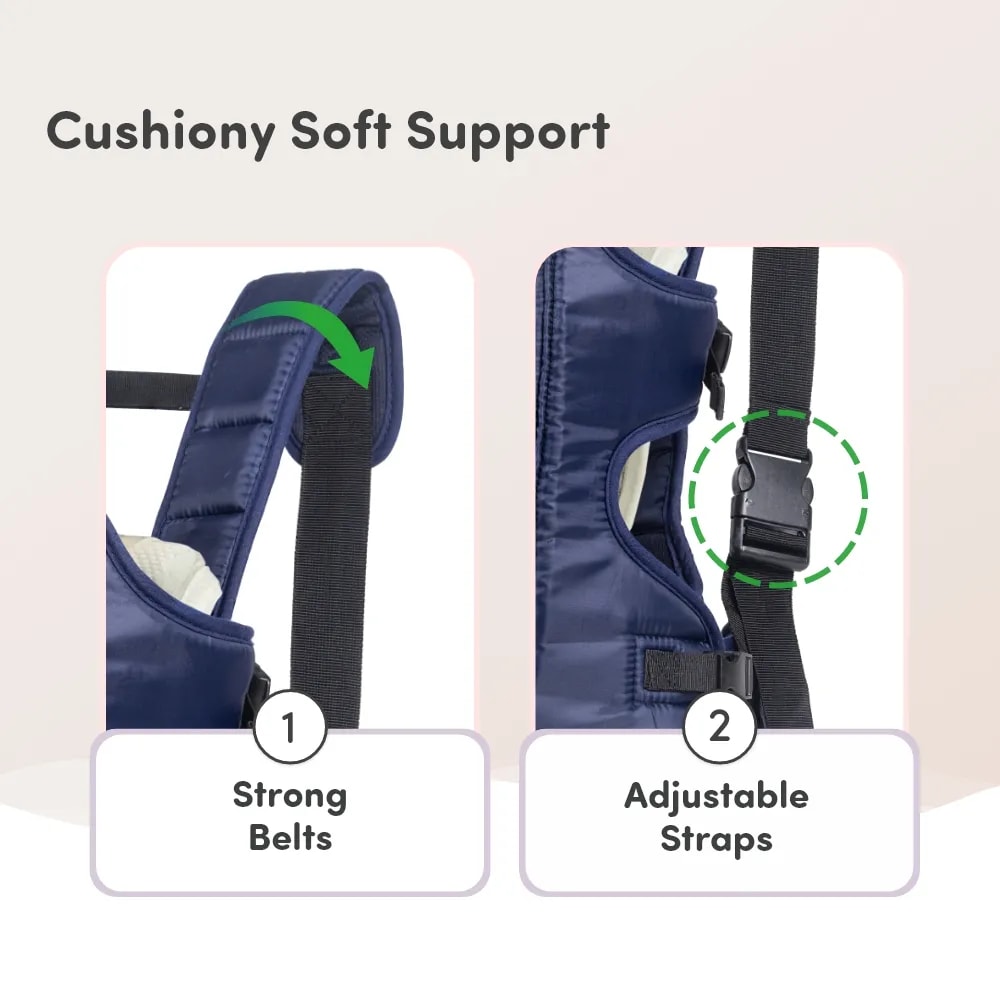Premium Baby Carrier Bag for 6-15 Months | 3 Comfortable Carrying Positions | Ergonomically Designed | Lightweight & Adjustable - Royal Blue
