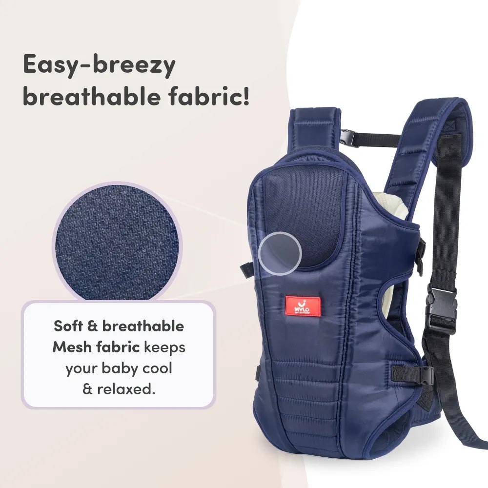 Premium Baby Carrier Bag for 6-15 Months | 3 Comfortable Carrying Positions | Ergonomically Designed | Lightweight & Adjustable - Royal Blue