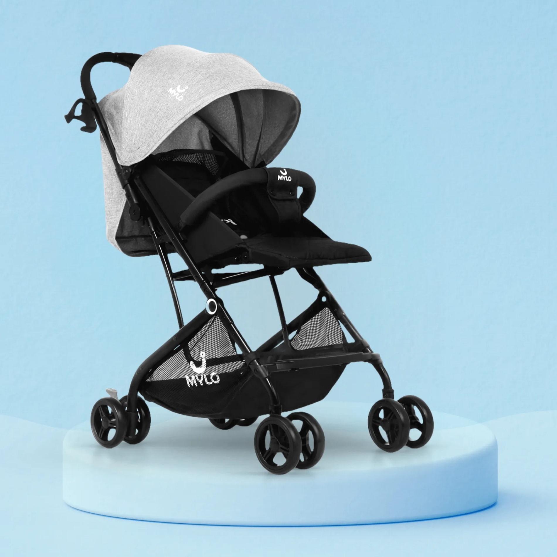 Riviera Ultra-Light Premium Baby Stroller - Black & Grey