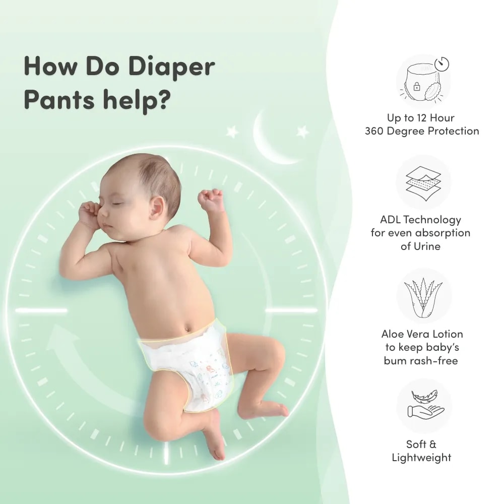 Monthly Diapering Super Saver Combo - Baby Diaper Pants Small (S) - (84 count) + Baby Wipes (Pack of 2)