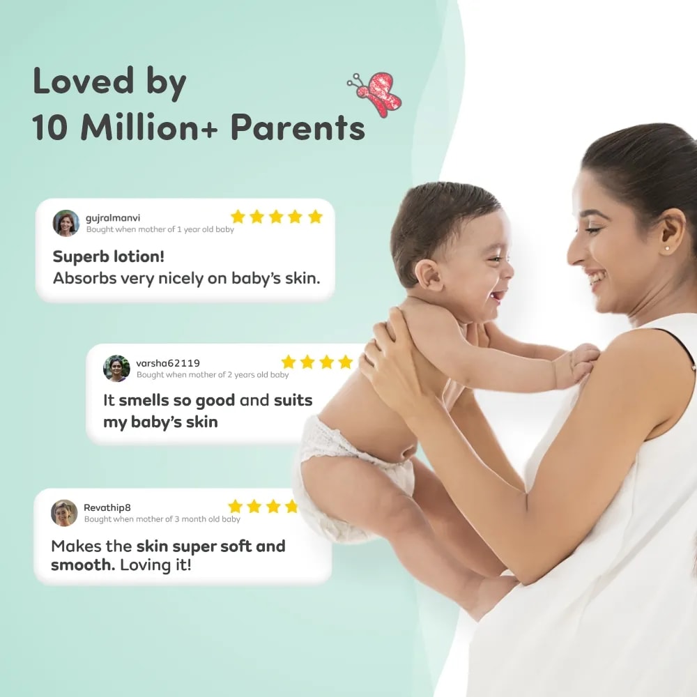 Baby Lotion for Kids | Made Safe Certified | Dermatologically Tested | Long Lasting 24 Hours Moisturization| Soothes Dryness - 200 ml (Pack of 2)