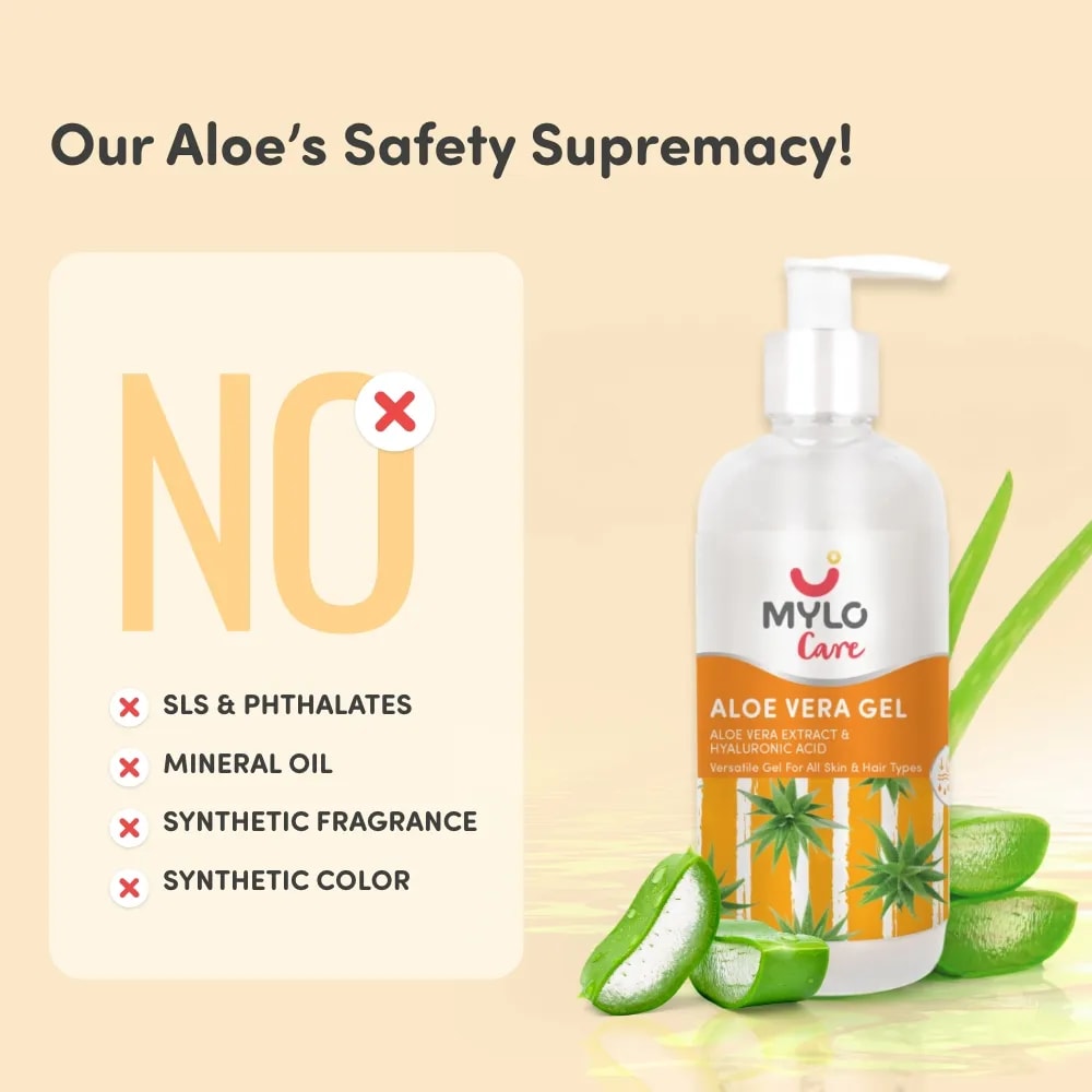 Aloe Vera Gel with 99% Organic Aloe Vera | Nurtures Skin & Hair | Reduces Suntan | Soothes Burns | Enhances Hair Resilience (300 ml)