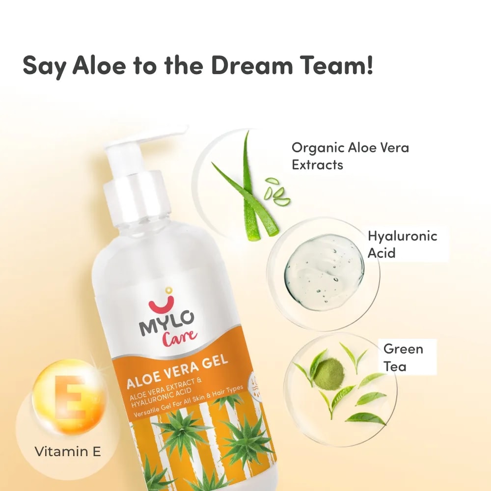 Aloe Vera Gel with 99% Organic Aloe Vera | Nurtures Skin & Hair | Reduces Suntan | Soothes Burns | Enhances Hair Resilience (300 ml)