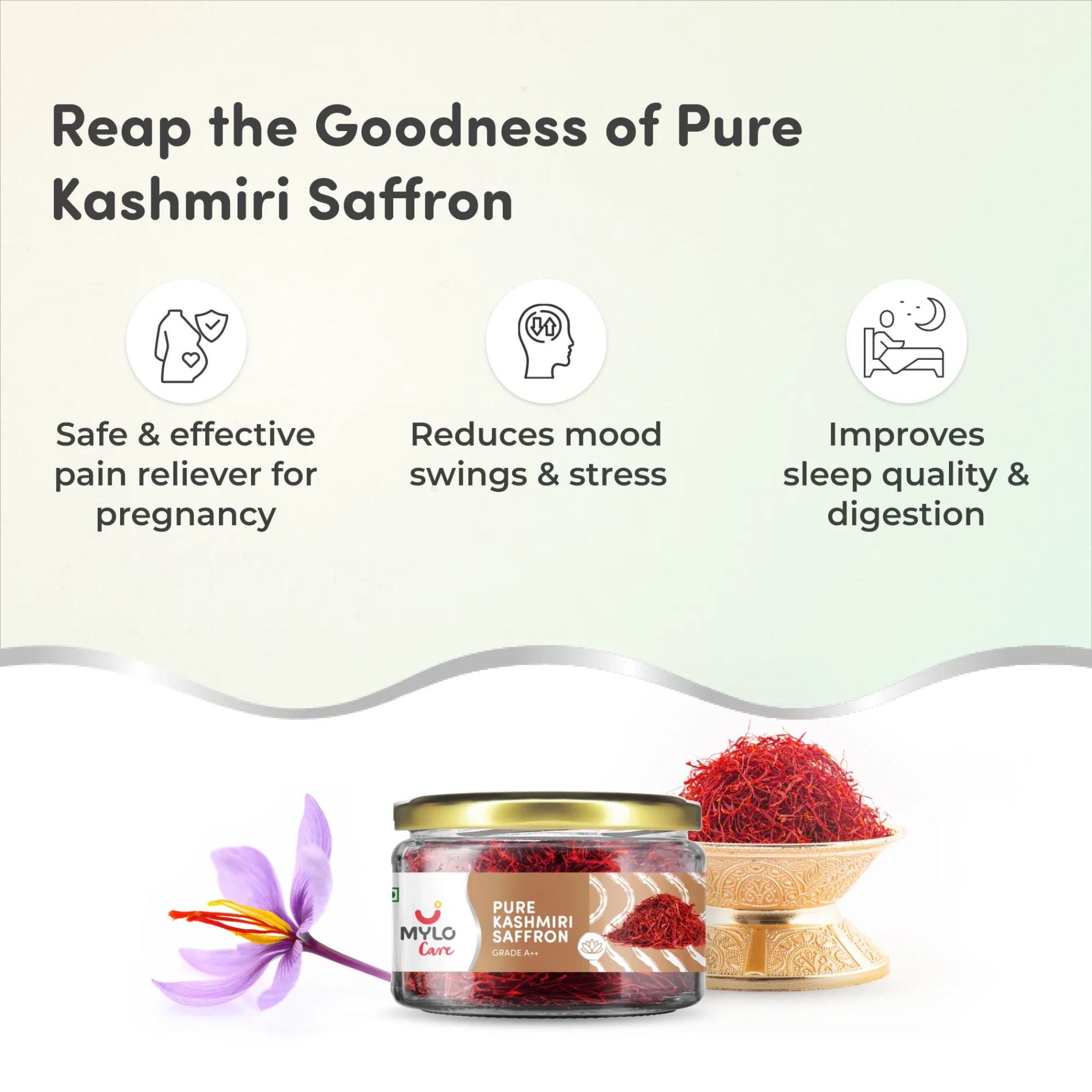 Pregnancy Wellness Super Saver Combo - Stretch Marks Cream for Women (100g) & Saffron for Pregnant Women (1g)